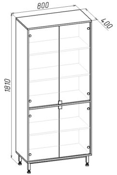 Шкаф для посуды 800х400х1810